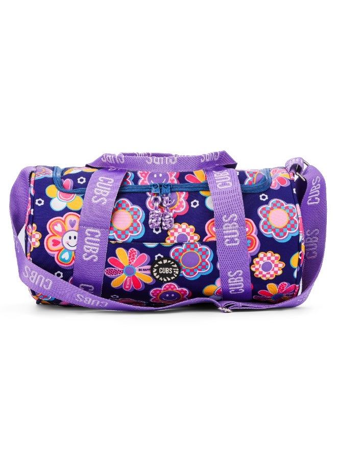 Cubs Deep Purple Roses Medium Duffel - Image 1